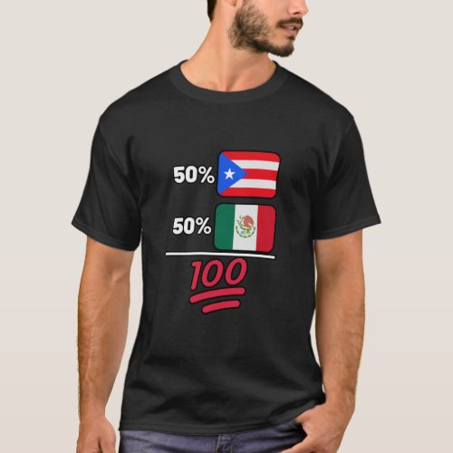 Mexican Plus Puerto Rican Mix Heritage  T_Shirt
