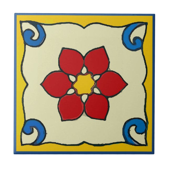 Mexican Poinsettia  Tile (Front)