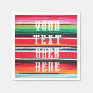 Mexican poncho custom cinco de mayo  napkins
