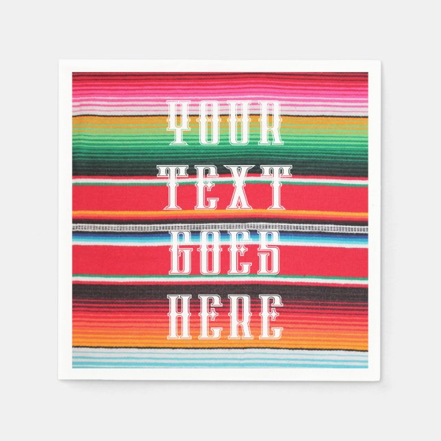 Mexican poncho custom cinco de mayo  napkins (Front)