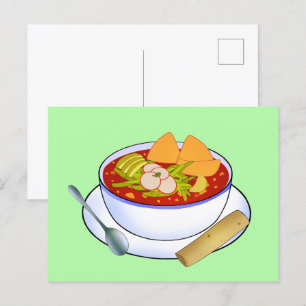 Mexican Pozole Rojo De Pollo Postcard