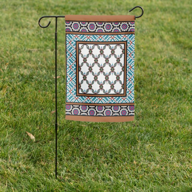 Mexican Pride 2 Design Garden Flag (In SItu)