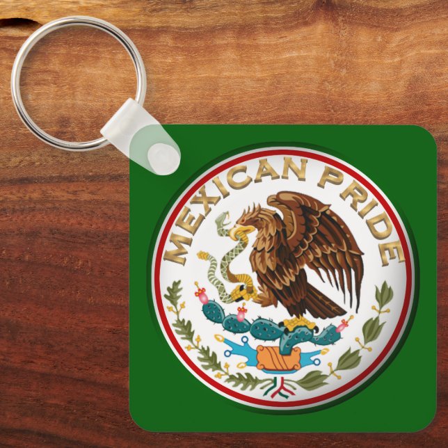 Mexican Pride (Eagle from Mexican Flag) Keychain (Front)