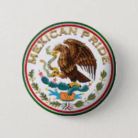 Mexico Flag Heart Shaped Patch, Mexican Pride Patches