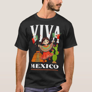 Mexican pride flag mexico roots heritage mexico  T-Shirt