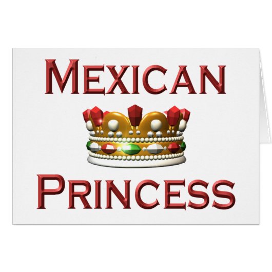 Mexican Princess Cards (Front Horizontal)