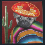 Mexican pug dog napkin<br><div class="desc">add text or upload your own image</div>