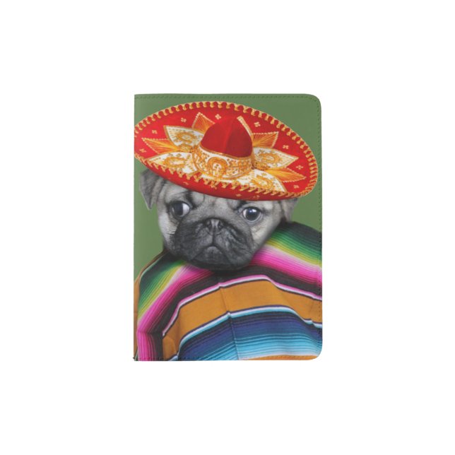 Mexican pug dog passport holder (Front)