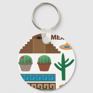 Mexican pyramid keychain