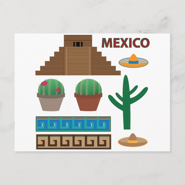 mexican pyramid postcard (Front)