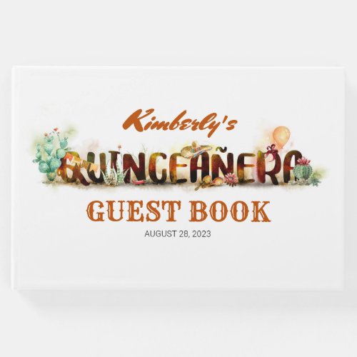 Mexican Quinceanera Birthday Guest Book