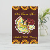 Mexican Quinceanera Invitation - Burgundy Nathalie (Standing Front)