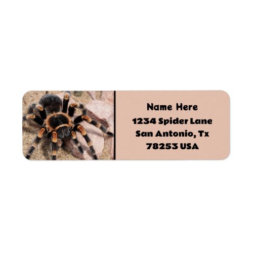 Mexican Red knee Tarantula Return Address Label