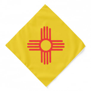 Mexican Red Zia Sun Traditional Symbol Bandana