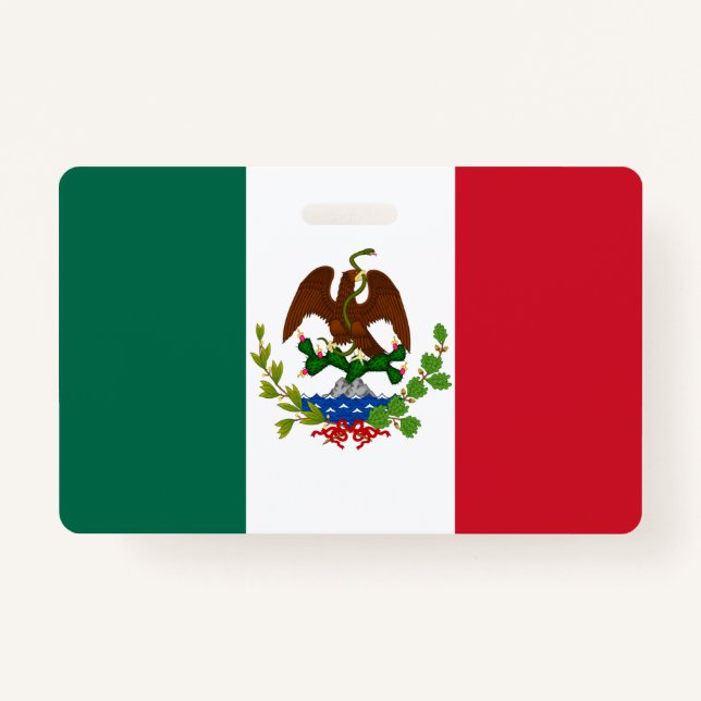 Mexican Republic Flag: 1824-1835, Santa Anna Badge (Front)