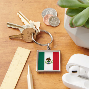 Mexican Republic Flag: 1824-1835, Santa Anna Keychain