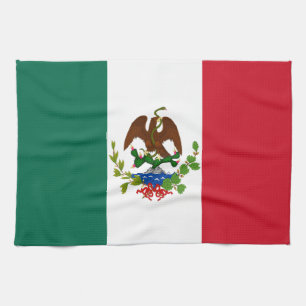 Mexican Republic Flag: 1824-1835, Santa Anna Kitchen Towel