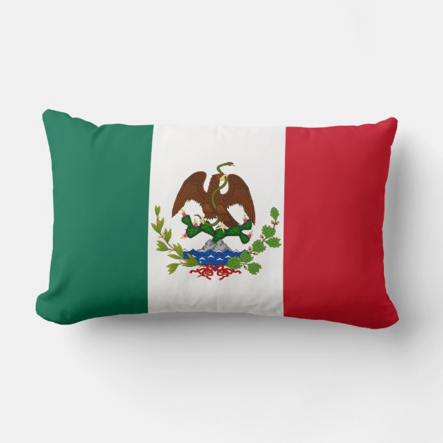 Mexican Republic Flag: 1824-1835, Santa Anna Lumbar Pillow (Front)
