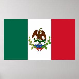 Mexican Republic Flag: 1824-1835, Santa Anna Poster