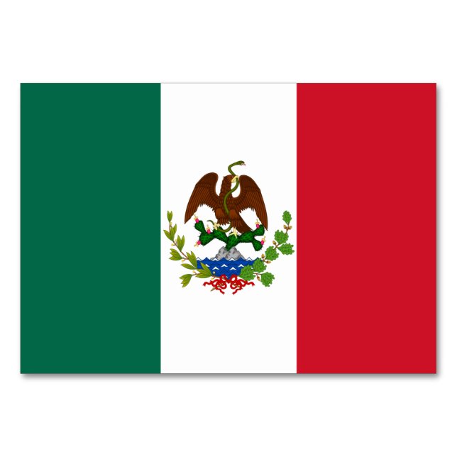 Mexican Republic Flag: 1824-1835, Santa Anna Table Number (Front)