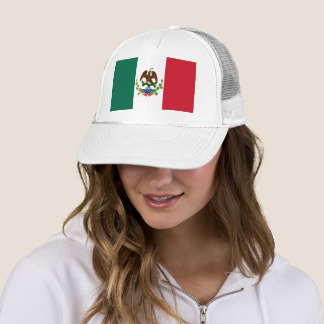 Mexican Republic Flag: 1824-1835, Santa Anna Trucker Hat (In Situ)