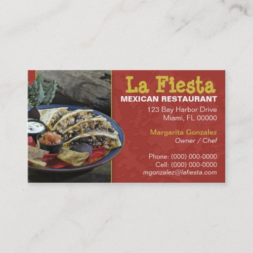 Mexican Restaurant Business Card