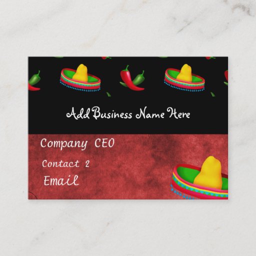 Customizable MEXICAN RESTAURANT Business Card