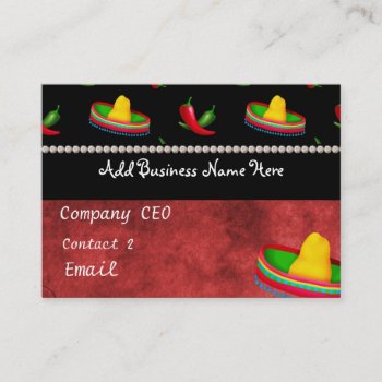 Mexican Restaurant Business Card by BusinessCardLounge at Zazzle
