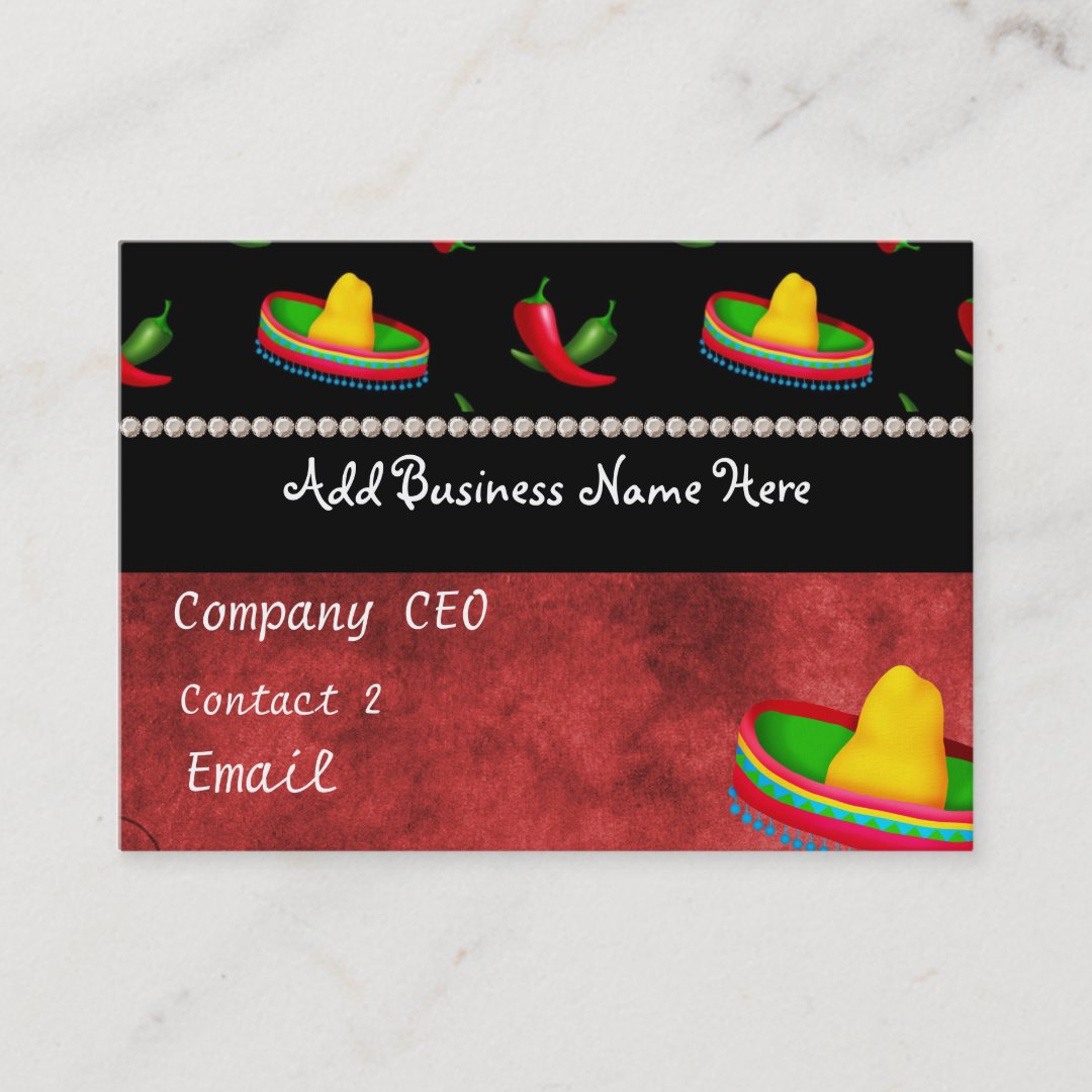 MEXICAN RESTAURANT Business Card Zazzle