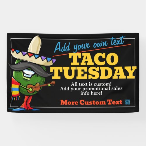 Mexican Restaurant Food Truck Taco Tuesday  Banner