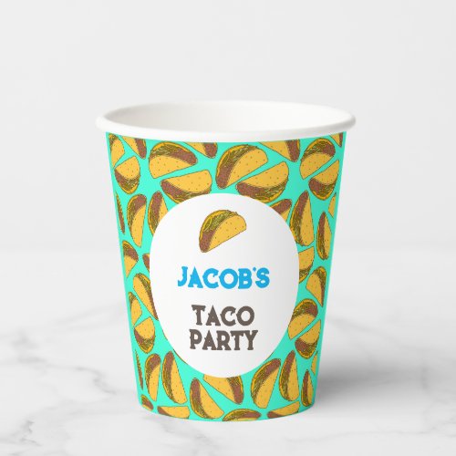 Mexican Restaurant Tacos Birthday Party Paper Cups
