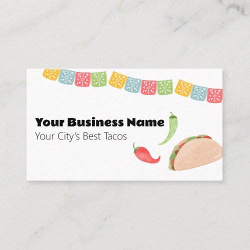 Mexican Restaurant Tacos Business Card