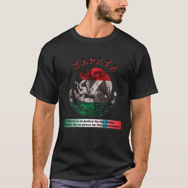Mexican Revolution Folk Hero Emiliano Zapata Mexic T-Shirt (Front)