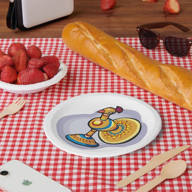 Mexican Rooster Toy Paper Plates (Creator Uploaded)