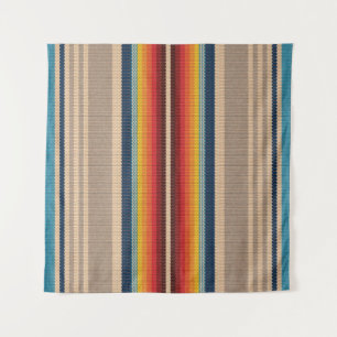 Mexican Rug: Colorful Stripes Seamless. Tapestry