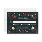 Mexican Rustic Elegant Christmas Red Wedding RSVP
