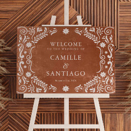 Mexican Rustic Wedding Welcome Sign
