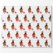 Mexican Santa Gift Wrapping Paper (Flat)