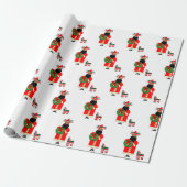 Mexican Santa Gift Wrapping Paper (Unrolled)