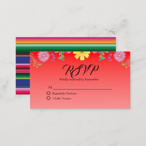 Mexican Sarape Folklore RSVP Card