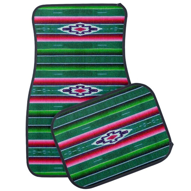Mexican Sarape Pattern Car Floor Mat (Set)