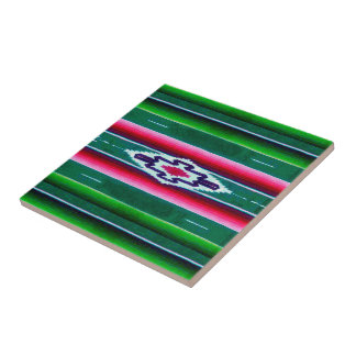 Mexican Sarape Pattern Ceramic Tile