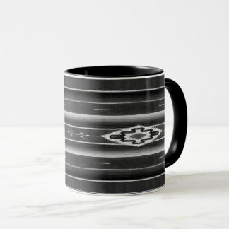 Mexican Sarape Pattern in Black & White Mug