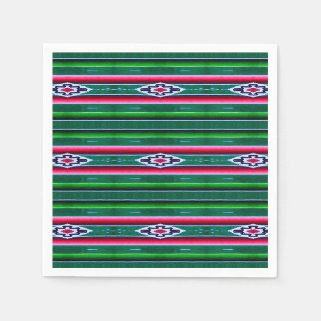 Mexican Sarape Pattern Napkins (Front)