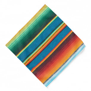 Mexican Sarape Traditional Stripes Colorful Bandana