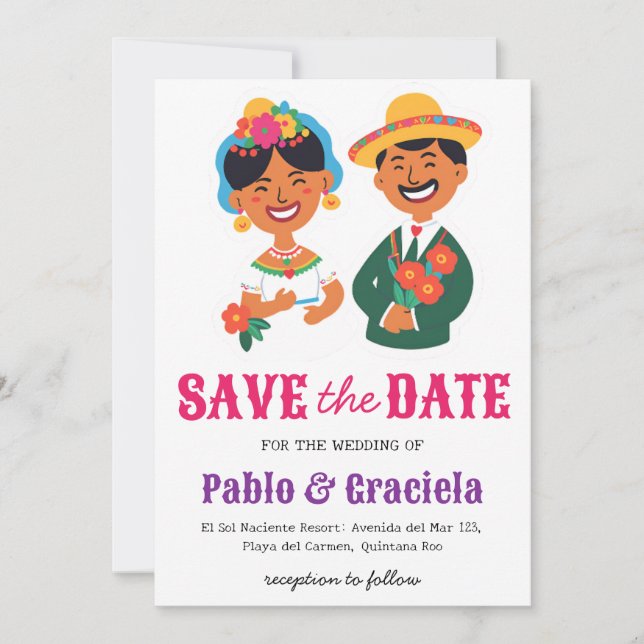 mexican save the date invitation (Front)
