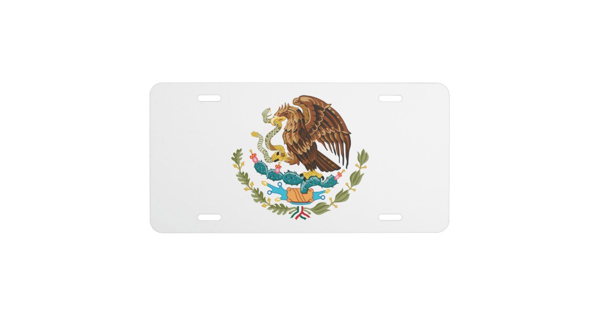 MEXICAN SEAL LICENSE PLATE Zazzle