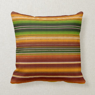 Mexican serape #1 throw pillow