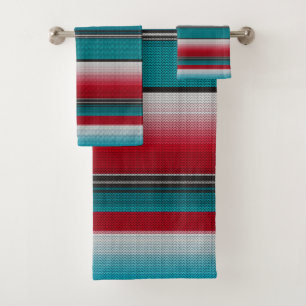 Mexican serape #5 bath towel set