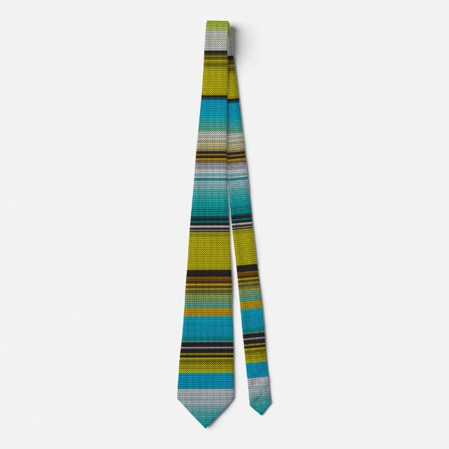 Mexican serape #8 neck tie (Front)